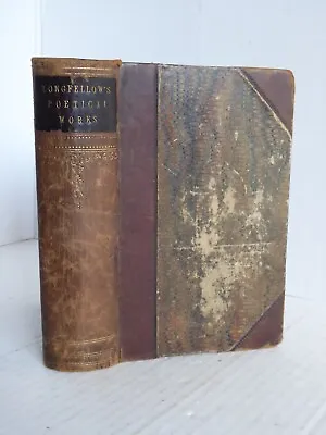 Book. Longfellow's Poetical Works. Illustrated By J Gilbert. Good. 1852. • £12