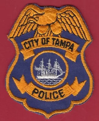 £3.99 • Buy CITY OF TAMPA Police - Vintage Embroidered Patch / Sew On Badge