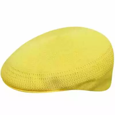 KANGOL Hat 504 Tropic Ventair Summer Flat Cap 0290BC Yellow  S - XL • £52.99