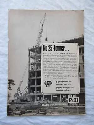 1961 Print AD P&H Crane 11X8  • $8.99