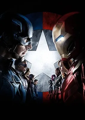 Captain America Civil War Movie Marvel Poster Film A4 A3 Art Print Cinema 1 • £5.99