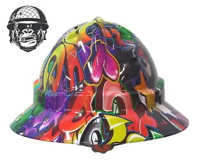 Custom Hydrographic Safety Hard Hat NEW STYLE GRAFFITI PRO CHOICE WIDE BRIM • $85