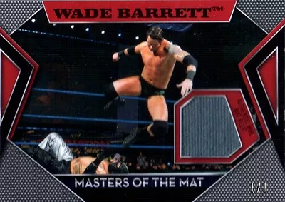 WWE Wade Barrett RED Topps 2011 Masters Of Mat Event Used Relic Card SN 1 Of 1 • $159.99