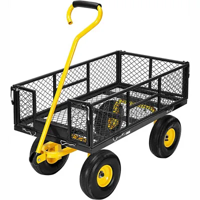 1100lbs Garden Carts Heavy-Duty Yard Mesh Wagon Cart Steel Lawn Utility Cart • $99.99