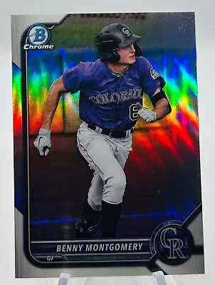 2022 Bowman Chrome Refractor Prospect Benny Montgomery #227 #'d 380/499 • $2.39