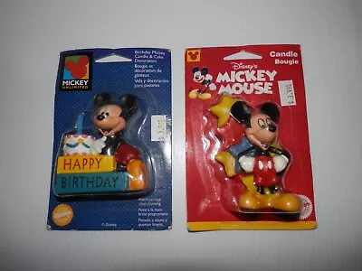 2 Vintage Walt Disney Mickey Mouse Birthday Candles Wilton 1998 • $14.99