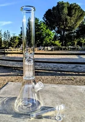 $44.49 • Buy RORA 16  Heavy Tree Perc Glass Bong Quality Tobacco Smoking Water Pipe Hookah