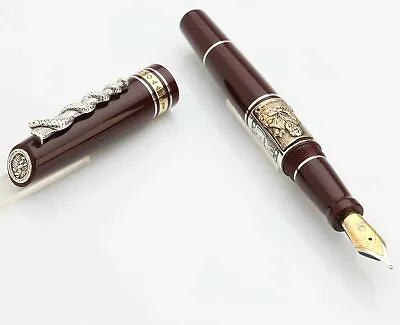 Pen Marlen Hippocrates Fountain Pen Dedicated The World Of Medicine Bordeaux • $374.51