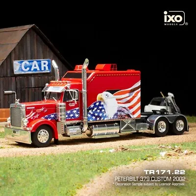 IXO 1/43 TR171.22 PETERBILT 379 CUSTOM 2002 Red  American Eagle  Truck Cab USA • $62