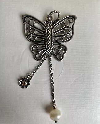 Pandora Butterfly Necklace Pendant Ref 390352ccz Very Rare Discontinued  • £79