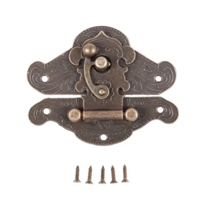 $11.99 • Buy Antique Retro Vintage Decorative Latch Wooden Jewelry Box Hasp Pad Chest Loee