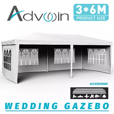 Advwin 3x6m Outdoor Tent Gazebo Marquee Canopy Side Wall Camping Wedding Party • $129.90