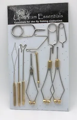 Fly Tying Starter Tool Kit With 2 Ceramic Tipped Bobbins - 10 Piece Carded KT110 • $16.10