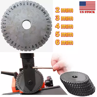 2mm - 6mm Embosser Machine Letter Stamping Wheel Word Embossing Metal Plate • $59.99