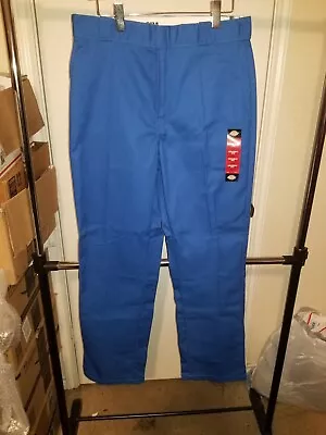 NWT Dickies 874 Original Fit Royal Blue Work Pants Mens 34X 34 Rare Color • $19.99