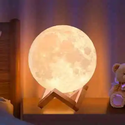 3D Printing Moon Galaxy Lamp 5.9  16 Color Night Light Touch & Remote Control • $17.99