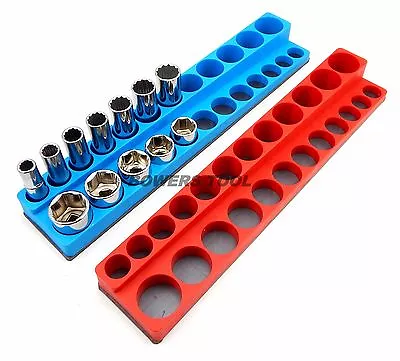 Mechanics Time Saver 3/8 SAE & Metric Magnetic Socket Holder Set Deep & Shallow • $39.99