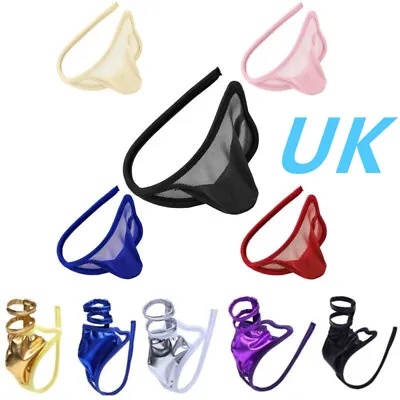 UK Mens C-strap Invisible Briefs C-string Thongs C-string Underpants Lingerie • £6.88