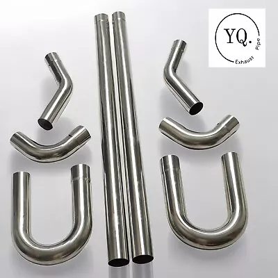 T304 3  Inch Stainless Universal Exhaust Pipe Mandrel Straight Bend Kit 8 Pieces • $139.99