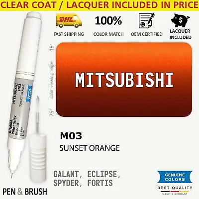 M03 Touch Up Paint For Mitsubishi Orange GALANT ECLIPSE SPYDER FORTIS CUM10003 X • $14.99