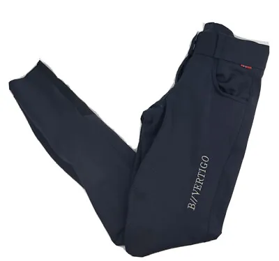 B Vertigo Pants Womens 24 Adult Ankle Compression Equestrian Riding Pocket Blue • $24.99