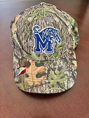 University Of Memphis Camouflage And Blue Logo Snapback Baseball Cap With Tiger • $15