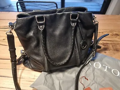 $99 • Buy Oroton Journey Black Medium Tote Handbag & Dust/care Bag VGC