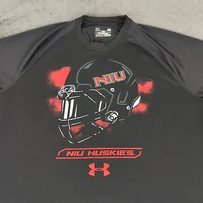 Northern Illinois NIU Huskies Football Shirt Under Armour Short Sleeve Men Large • $17