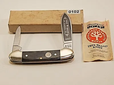 Vintage Boker Tree Brand 2 Blade Canoe Knife W/ Box- SOLINGEN GERMANY.  MINT • $139.95