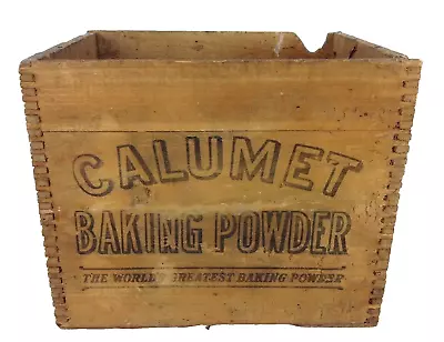 Vintage Calumet Baking Powder General Store Wood Crate Primitive Rustic • $54.99