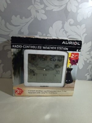 £12.99 • Buy AURIOL Weather Station Radio Controlled (White) Humidity Temperature Alarm Clock
