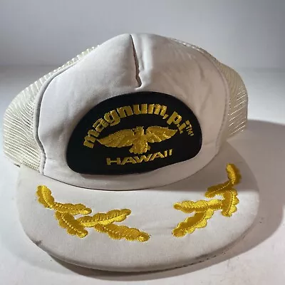 Vintage 1980 Official Magnum PI Hawaii  Snapback Trucker Hat Cap Universal City • $55