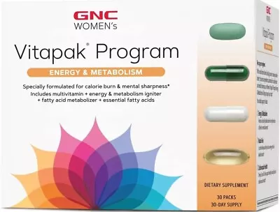 GNC WOMENS  VITAPAK  Program Energy And Metabolism 30 Days Supply Exp: 6/2024 • $30