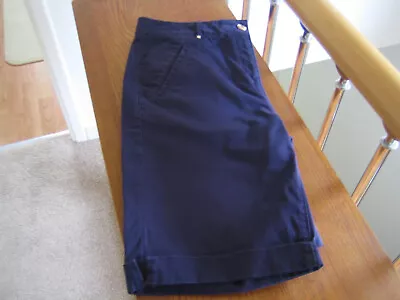 M & S Navy Chino Shorts Size 10/12 • £3