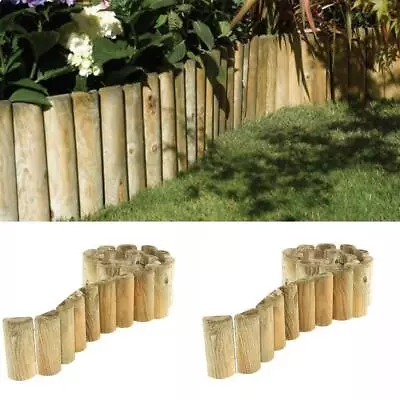 Garden Edging Border 12  Rowlinson Wooden Roll 2 Pack • £54.71