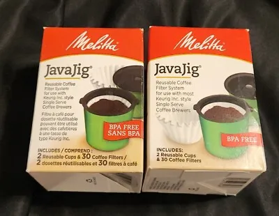 Lot MELITTA 4 JAVAJIG AND 60 COFFEE FILTERS NEW SEALED  • $14