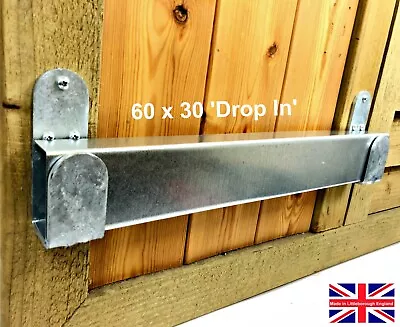 6030 GALV DROP IN U Channel Security Door Bar Garage Stable Door + BRACKETS • £23.87