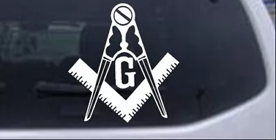 Freemason Masonic Square And Compass Car Or Truck Window Laptop Decal Sticker • $5.07