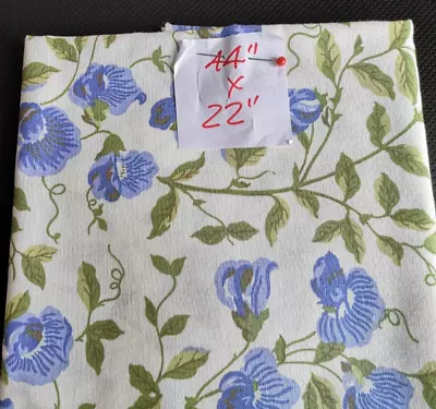 LAURA ASHLEY - Cotton Fabric Remnant - 22  X 44  • £1