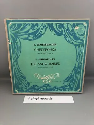 Rimsky Korsakov The Snow Maiden Box 4 X LP +Booklet 12  Vinyl USSR Made Melodiya • $49.79