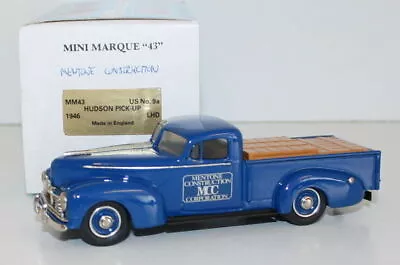 Minimarque 1/43 Us9a - 1946 Hudson Pick-up - Mentone Construction Corp • $391.50