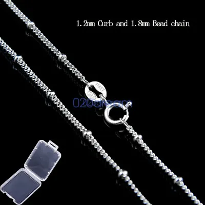 Real 925 Sterling Silver Necklace Chain 14-28  Stamped Italy Classic Ladies Gift • $10.63