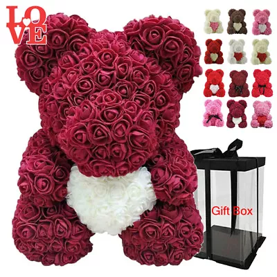Gift Rose Teddy Bear 25cm Foam Valentines Day & Birthday & All Occasions • £11.99