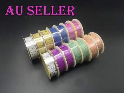 $2.95 • Buy Bulk 7-50 Rolls Glitter Lace Washi Tape Scrapbook Craft DIY Sticker Christmas