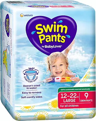 Babylove Swim Pants Small (6-12Kg) 33 Pieces (3 X 9 Pack) • $52.03