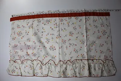 Brand New Rare Vintage Curtain Set Of 2 Panels- Retro Floral- Orange/Brown 24x36 • $20