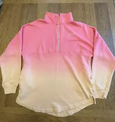 PINK Victoria’s Secret Pink Ombre X-SMALL Varsity Half Zip Sweatshirt Pullover • $19.99