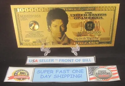 Michael Jackson Million Dollar 24K Gold Bill Neat! FREE SHIPPING! USA SELLER! • $2.88