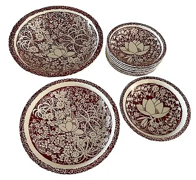 Vintage Lovely Hawaiian Flowers Lot Set Round Bowls Vernon Kilns Don Blanding • $225