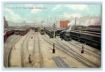 1910 N. Y. C. R. R. Railroad Train Yards Buffalo New York NY Antique Postcard • $6.47